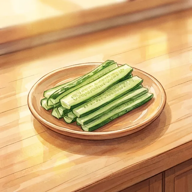 Extra cucumber strips