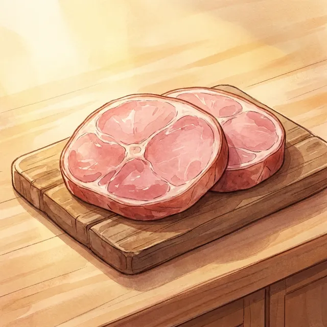 Thick-cut ham (ham steak)