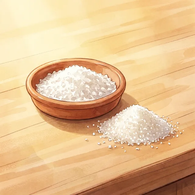 Plain salt + a pinch of sugar