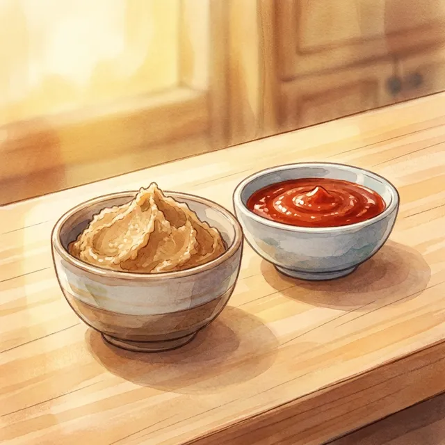 Miso + sriracha + a pinch of sugar