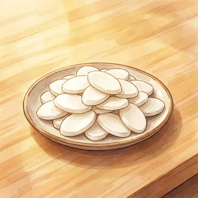 Shanghai-style rice cake slices (nian gao)