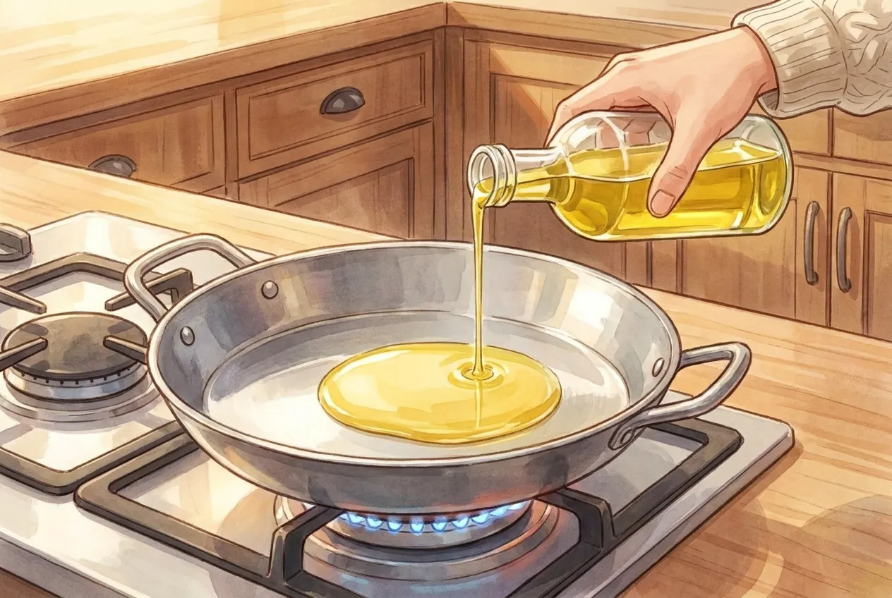 Heat the vegetable oil in a large pan or wok over medium-high heat.